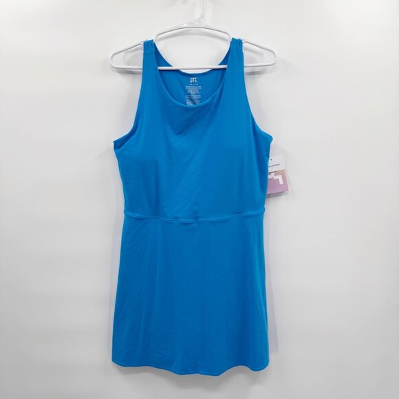 NEW JoyLab Knit Sporty Contrast Active Dress - Bright Blue Size Large - Picture 6 of 12